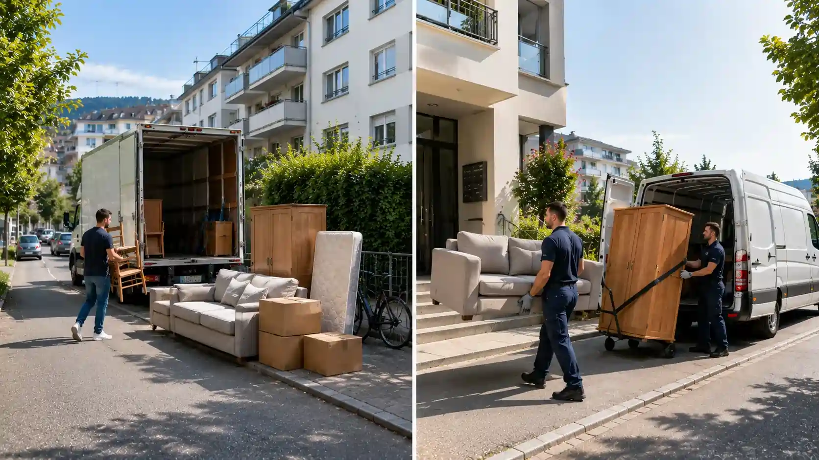 Vergleich zwischen dem ERZ-Abholservice in Zürich und einer professionellen Sperrgutabholung mit direkter Möbelabholung aus der Wohnung.